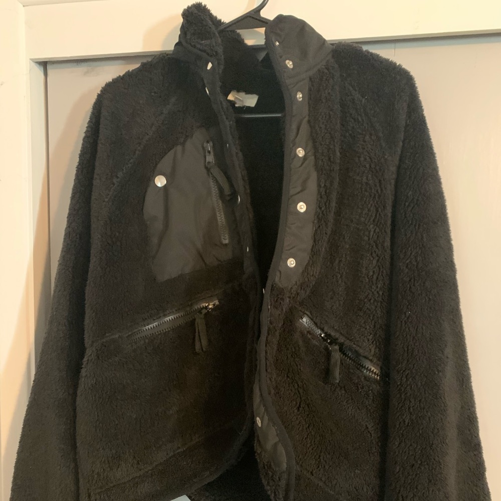Fuzzy button up jacket!